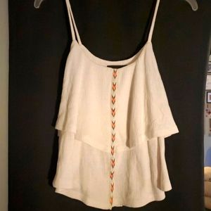 Mason MacKenzie crop top size S white w/design